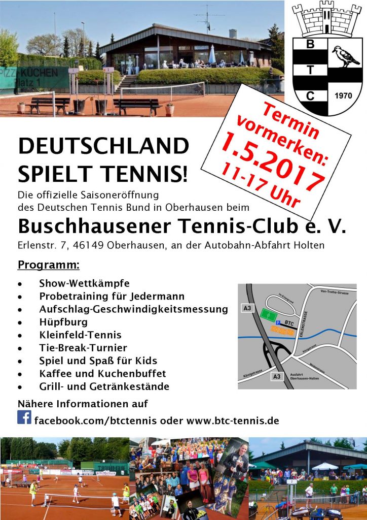 Deutschland spielt Tennis 2017 - BTC-Programm